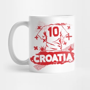 Vintage Croatian Football // Retro Grunge Croatia Soccer Mug